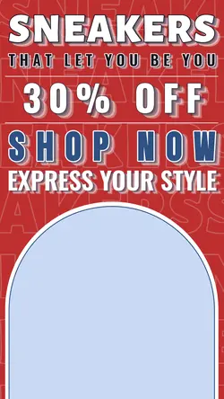 Sneakers Shoes Promotion Product Instagram Story Red Blue