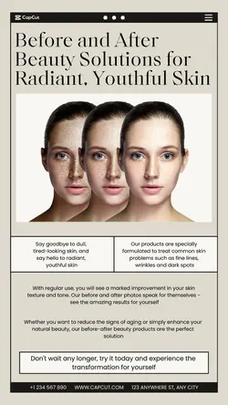 Before and After Beauty Product Display Story