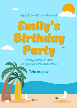 Non-marketing Birthday Invitation