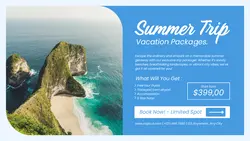 Summer Trip Vacation Packages Twitter Post