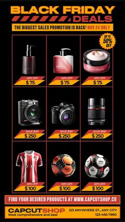 Dark Black Friday Deals Instagram Story