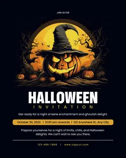 Halloween Invitation Instagram Post