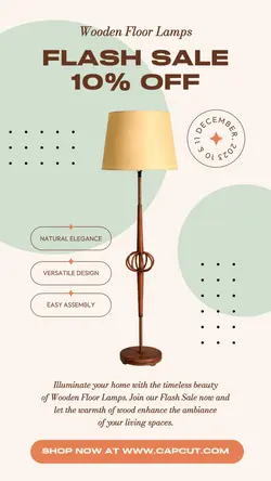Household Accesories & Furniture Wooden Floor Lamp