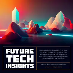 Black and Orange Tech Insights Instagram Post