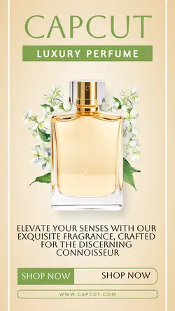 Beauty and Personal Care Instagram story design, luxury perfume for product promotion