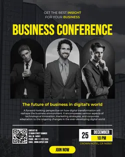 Business Conference Flyer Instagram Potrait