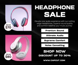 Headphone Promotion Facebook Post
