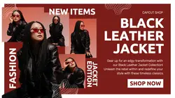 Leather Jacket Fashion Promotion Twitter Post