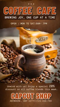 Coffee cafe Ads instagram Story