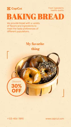 Foods bread Product Display Minimalist Style