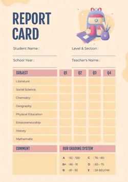 Non Marketing Report Card for Four Quarters