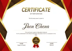 Non-Marketing Certificate Flate Vector Template