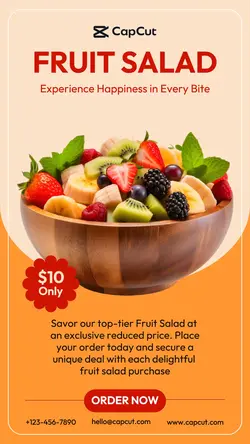 Food and Beverage Fruit Salad Instagram Story