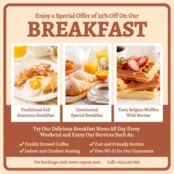 Food & Beverage Breakfast Instagram Post