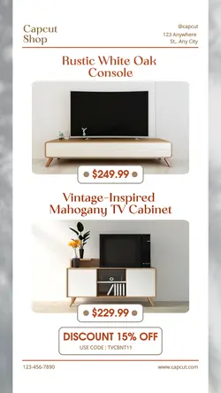 Household Furniture TV Cabinet Promotion Tiktok