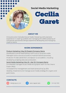 Resume Social Media Marketing