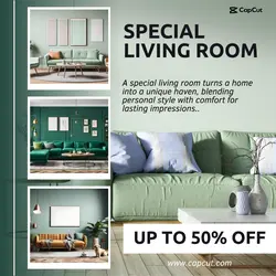 Household Accessories & Furniture Instagram Post Special Living Room