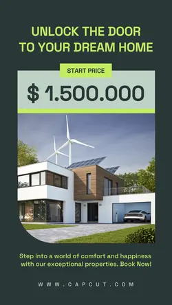 Dark Green Modern Real Estate Instagram Story