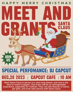 Meet Santa Claus Christmas Event Instagram Portrai