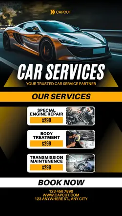 Modern Style Car Services Instagram Story Post