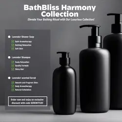 E-Commerce Household Bathroom Accessories BathBliss Harmony Collection Product Callout