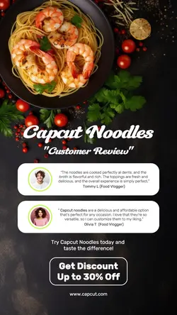 Food Testimonial Review for Story