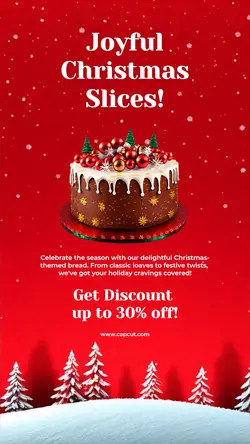 Special Sale Christmas Cake Promo for Story