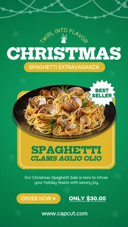 Christmas Food Menu Instagram Story