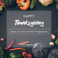 Happy Thanksgiving Instagram Post Grey