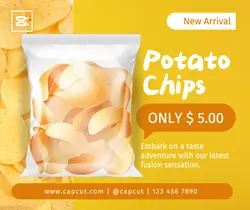 Food Snack Potato Chips Promotion Facebook Post