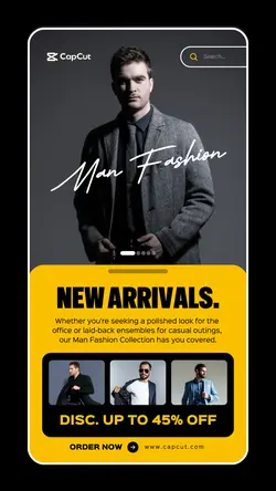 4 Multi-product Image + Men's Clothes New Arrivals Promotion