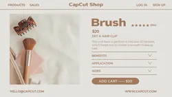 Beauty Brush Display Product Twitter Post