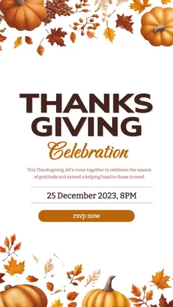 Thanksgiving Celebration Instagram Story