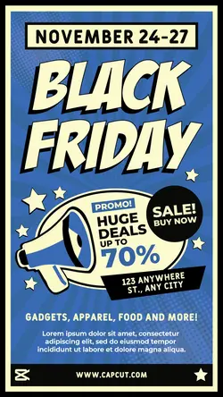 Black Friday Sale Huge Promo Deals Template 