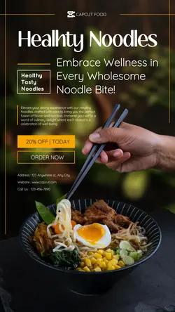 Food & Beverage Healthy Noodles Promo Minimalist