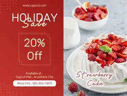 Food & Beverage Cake Sale Facebook Image