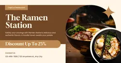 Ramen Station Discount Promotion Facebook App Ad