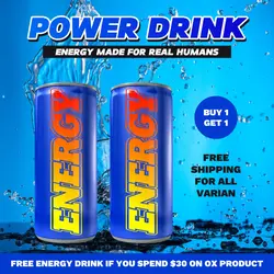 E-commerce Energy Drink Hero Image