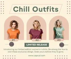 Fashion T-Shirt Product Display Facebook Post