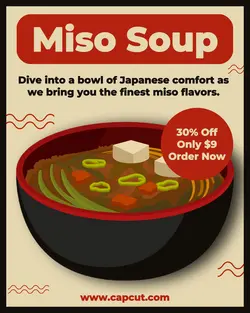 Food Miso Soup Promotion Minimalist Instagram Post