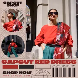 FASHION WOMAN PRODUCT DRESS RED CHREME