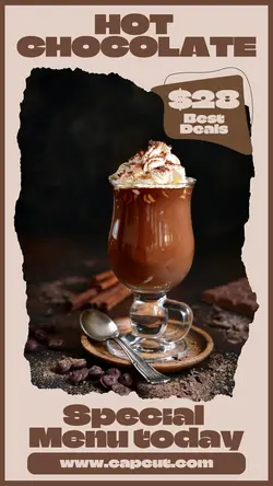 Food Hot Chocolate Menu Today Instagram Story
