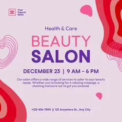 Beauty Salon Opening Instagram Post
