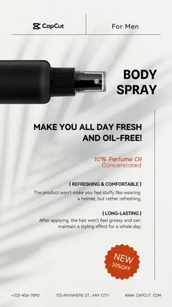 Men Skincare Body Spray Discount Minimalist