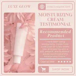 Moisturizing Cream Testimonial Instagram Post