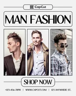 New Man Fashion Sale Instagram Portrait