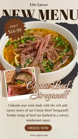 Food New Menu Instagram Story