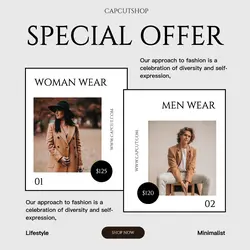 Grey Minimalist Special offer instagram post