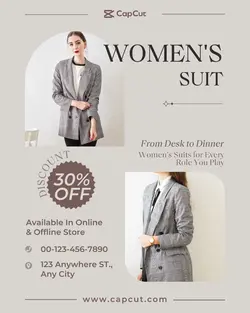 Fashion Womens Suit Promotion Instagram Portrait