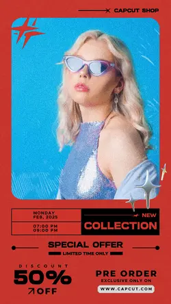 Red Y2K Fashion Promotion Instagram Story